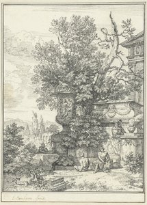 Klassicistisk landskab af Isaac de Moucheron