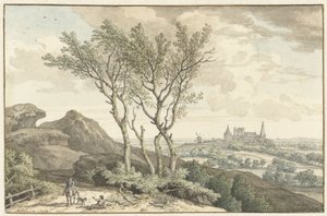 Udsigt over Bentheim Slot af Isaac de Moucheron