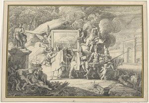 Satire over maleriet og det franske akademi Le Triomphe du Vangeur d