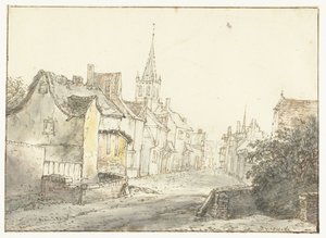 En gade i en landsby eller by Dorpsstraat