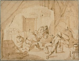 Bønder, der drikker af Isaac van Ostade