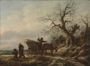 En vinterscene af Isaack van Ostade