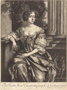 Den ærede Elizabeth grevinde af Northumberland af Isaak Beckett after Sir Peter Lely