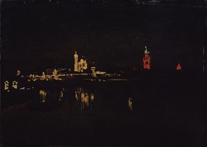 Belysning af Kreml i Moskva, 1896 af Isaak Ilyich Levitan