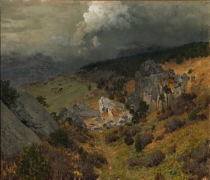 I Krim-bjergene, 1886 af Isaak Ilyich Levitan