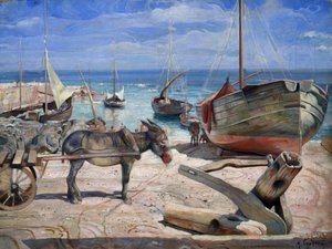 ""The Isle of Capri"" Maleri af Isaac Brodsky (Brodski) (1884-1939) 1929 Regional Art Museum, Berdyansk af Isaak Israilevich Brodsky