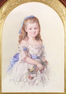 Portræt af Winifred Mary Bombass, ti år gammel, 1872 af Isabel Oakley Naftel