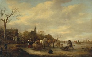 Vinterscene af Isack van Ostade
