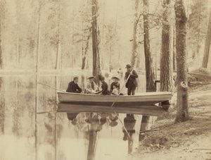 Scene ved Stella Lake, Wawona Station,1880 (foto) af Isaiah Taber
