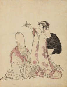 Havlandskab - indsamling af skaldyr ved lavvande af Ishikawa Toyonobu