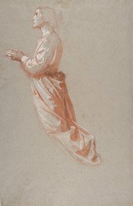 Engle øverste register, studie til vægmalerier i kapellet Saint Remi, Sainte-Clotilde..., 19t af Isidore Pils
