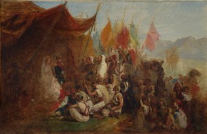 Skitse til modtagelse af kejser Napoleon III og kejserinde Eugénie..., 1860, ca. 1862-67. af Isidore Pils