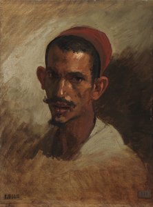 Studie for en ung arabers overhoved, ca. 1860-62