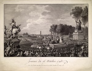 Dag 16. oktober 1793 Henrettelsen af ​​Marie Antoinette den 16. oktober 1793, ca. 1795.