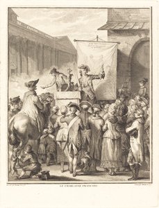 Den franske charlatan af Isidore Stanislas Helman after Jean Duplessi Bertaux