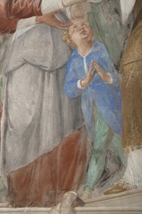 Barn, detalje fra præsentationen af Jesus i templet, 1623-34 af Isidoro Bianchi