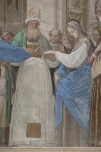 Detalje fra Jomfru Marias bryllup, 1634 af Isidoro Bianchi