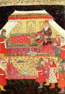 Haremscene, illustration fra "Shahnama" (Kongernes Bog), af Abu