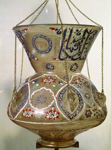 Lampe, fra moskeen Sultan Hasan, Cairo (glas)