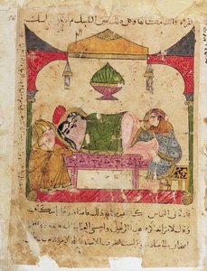 Ms Arabe 3467 A Medical Examination, fra The Book of Kalila og Dimna af Islamic School