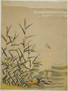 Egrets i sivene af Isoda Koryusai