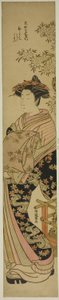 Courtesan Shirotae fra Okanaya af Isoda Koryusai