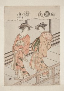 te sy b wa. Fordele Chitetsu fra Tetsutaya: Hitomachi, Kamuro Saruhe og Matsuyo; Shizukinu, Kamuro Konomo og Kanomo af Isoda Koryusai