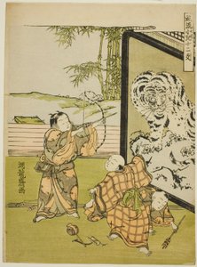 Tiger, fra serien "Fashionable Children with the Tove Signs of the Zodiac (Furyu kodomo juni shi)" af Isoda Koryusai