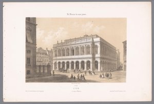 Udsigt over operahuset i Lyon Lyons. Le Grand Theatre (titel på objekt) Contemporary France (serietitel) La France de nos jours (serietitel på objekt)