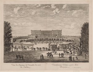 Udsigt over slottet i Versailles fra haven