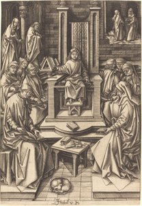 Kristus blandt lægerne, ca. 14901500.