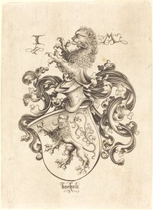 Våbenskjold med løve, ca. 14801490.