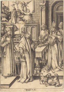 Joachims Offer, ca. 14901500. af Israhel van Meckenem