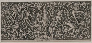 Ornament med Dance of the Lovers. af Israhel van Meckenem