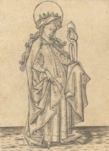 Sankt Agatha, ca. 1465. af Israhel van Meckenem