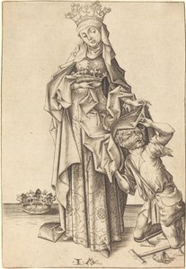 Sankt Elisabeth af Thüringen af Israhel van Meckenem