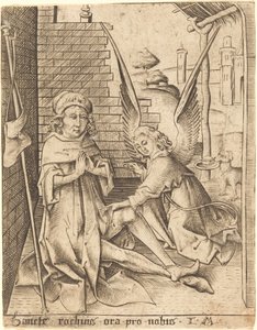Saint-Roch, ca. 14901500. af Israhel van Meckenem