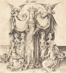Sankt Ursula og hendes jomfruer, ca. 14751480. af Israhel van Meckenem