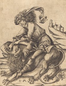 Samson og Løven, ca. 1475.