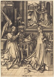 Bebudelsen, ca. 14901500. af Israhel van Meckenem