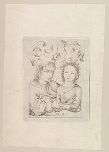 Det dårligt matchede par, ca. 1480-90. af Israhel van Meckenem