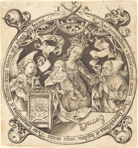 Madonnaen med uret, ca. 1490. af Israhel van Meckenem