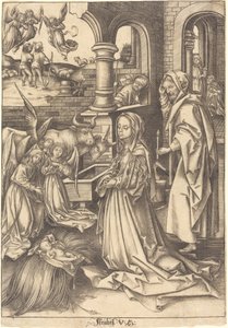 Fødselen af Israhel van Meckenem after Hans Holbein the Elder