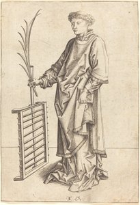 Sankt Lawrence af Israhel van Meckenem after Martin Schongauer