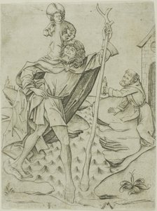Sankt Kristoffer af Israhel van Meckenem the younger