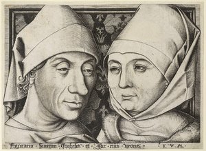 Selvportræt med hustru Ida, ca. 1490