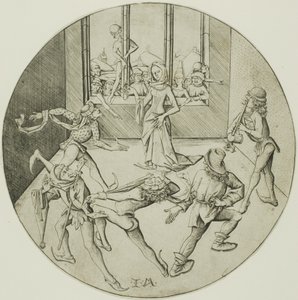 Morris-danserne af Israhel van Meckenem the younger