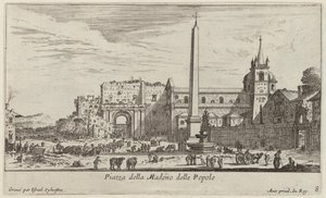 Piazza della Madono delle Popolo af Israël Silvestre