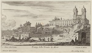 Piazza della Trinita de Monti af Israël Silvestre