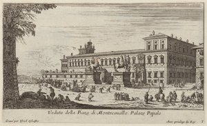 Udsigt over Piazza di Montecavallo af Israël Silvestre
